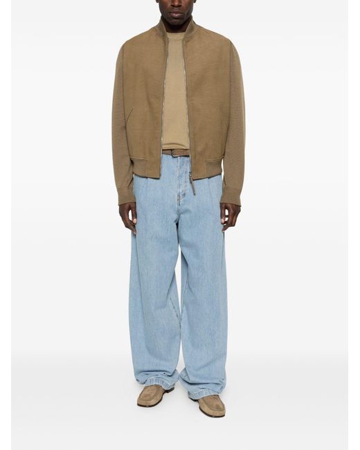Tom Ford Blue Crew Neck Sweater Cotton for men