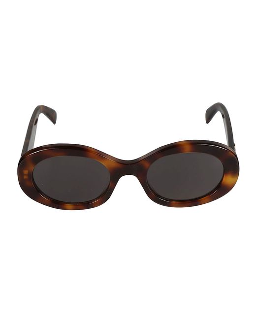 Céline Brown Metal Plaque Flame Effect Sunglasses
