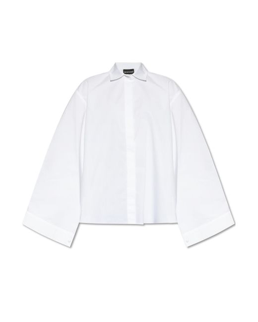 Emporio Armani White Oversize Cotton Shirt
