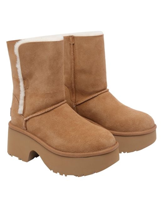 Ugg Brown Boots Suede Leather/Rubber Sole