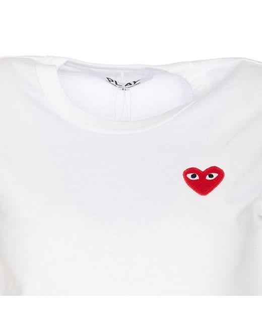Comme des Garçons White Heart Logo T-Shirt