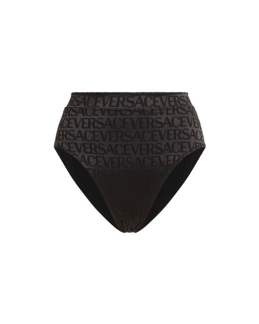 Versace Black All Over Logo Briefs