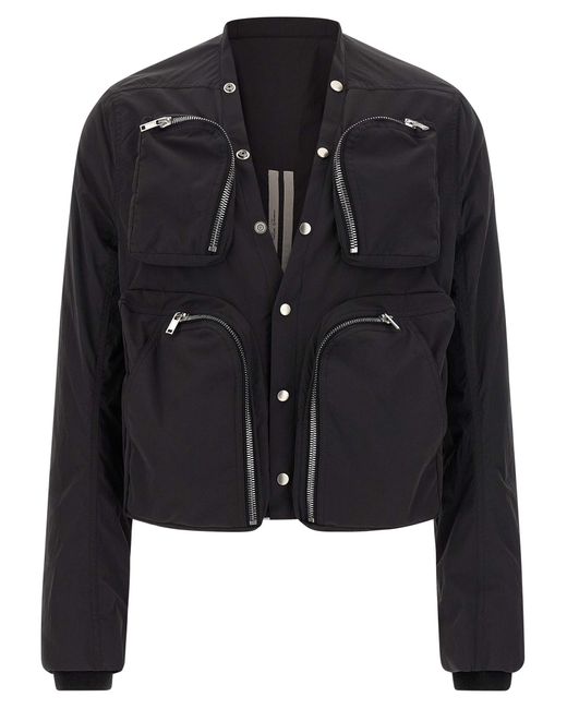 Rick Owens Black Cargo Jacket for men