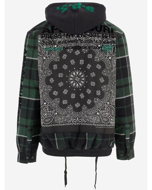 APRÈS SURF Black Cotton Blend Jacket With Back Print for men