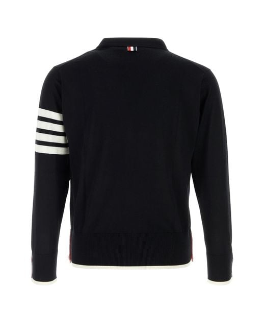 Thom Browne Black Jersey Stitch Relaxe for men