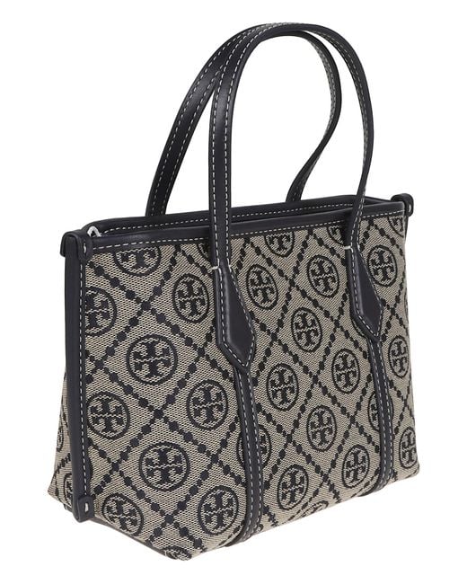 Tory Burch Black Perry T Monogram Mini Tote