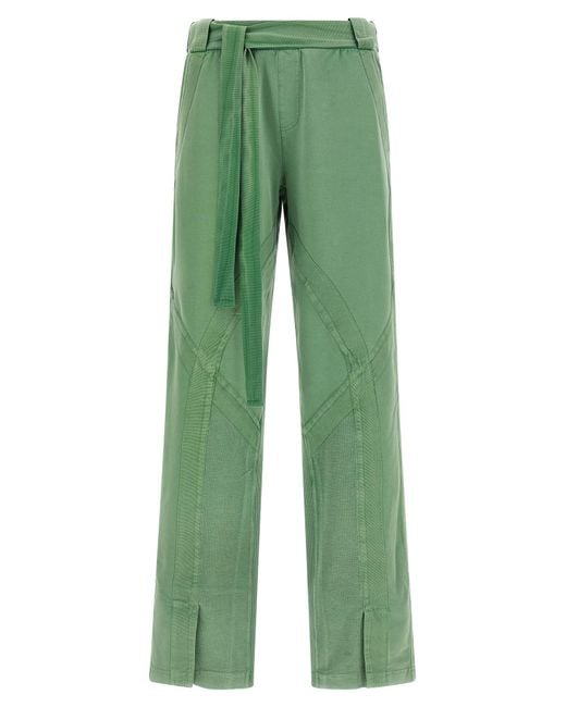 The Attico Green Front Split Pants