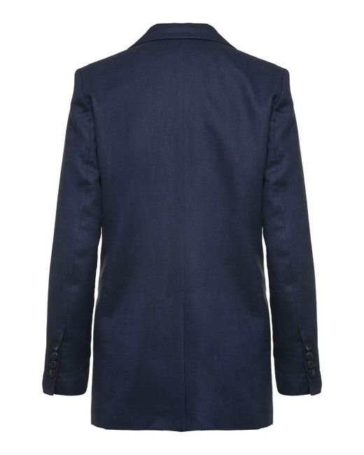 Le Plain Blue Double-Breasted Blazer