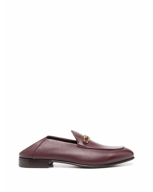 Ferragamo Brown Ferragamo Melbourne Gancini-Buckle Loafers for men