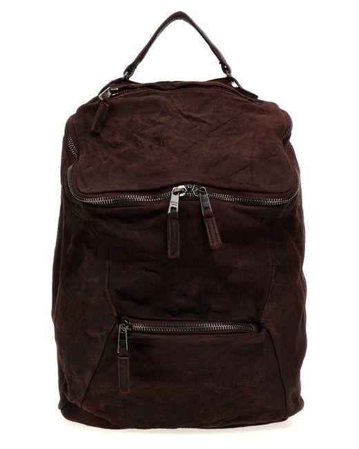 Giorgio Brato Red Leather Backpack for men