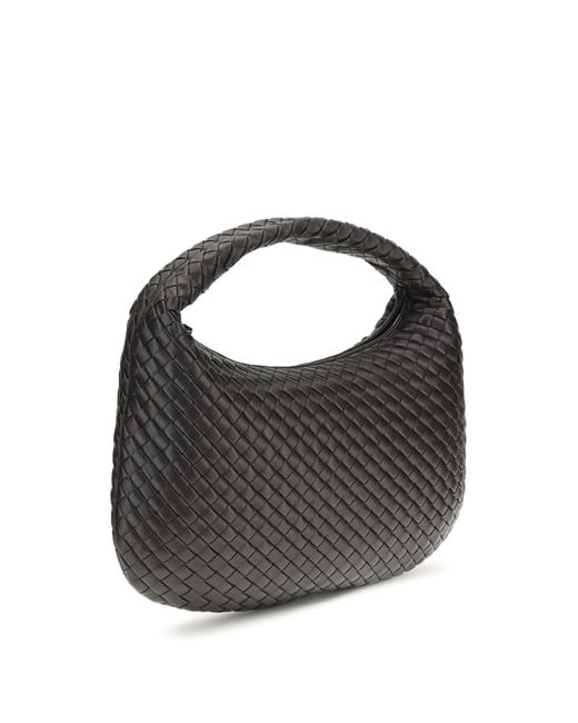 Bottega Veneta Gray Shoulder Bag Veneta Espresso Lamb Leather