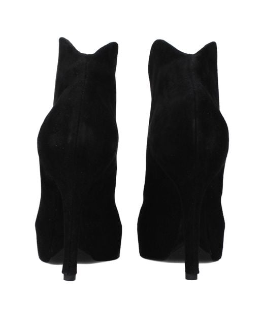 Alaïa Black Leather Ankle Boots