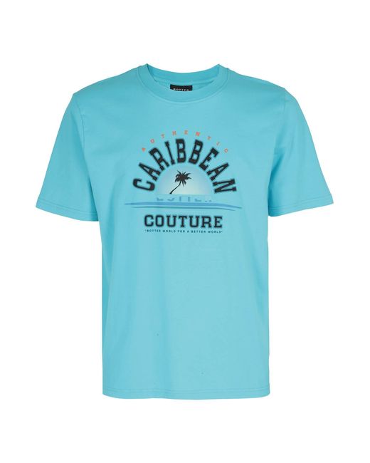 BOTTER Blue Classic Caribbean Couture Cotone T-Shirt for men
