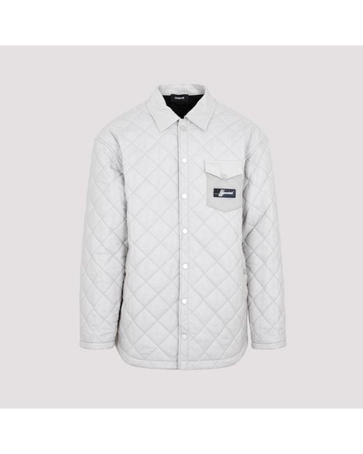 Egonlab White Quilted Shirt Polyamide Cotton for men