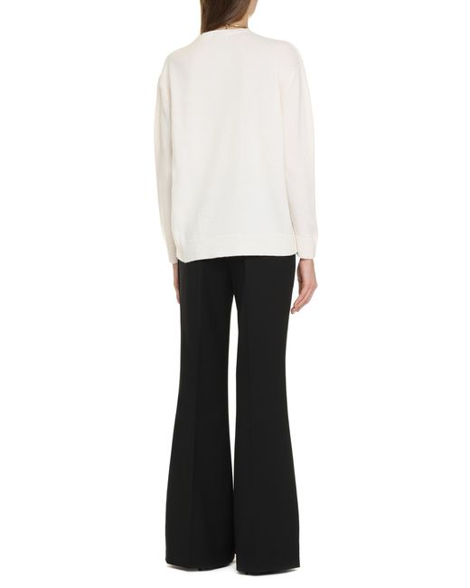Max Mara White Plata Wool And Cashmere Sweater