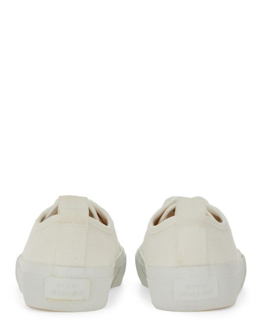 Studio Nicholson White Sneaker Byrd Upper: Cotton Trainers for men