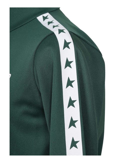 Golden Goose Deluxe Brand Green Contrasting Stripes Full-Zip Jacket