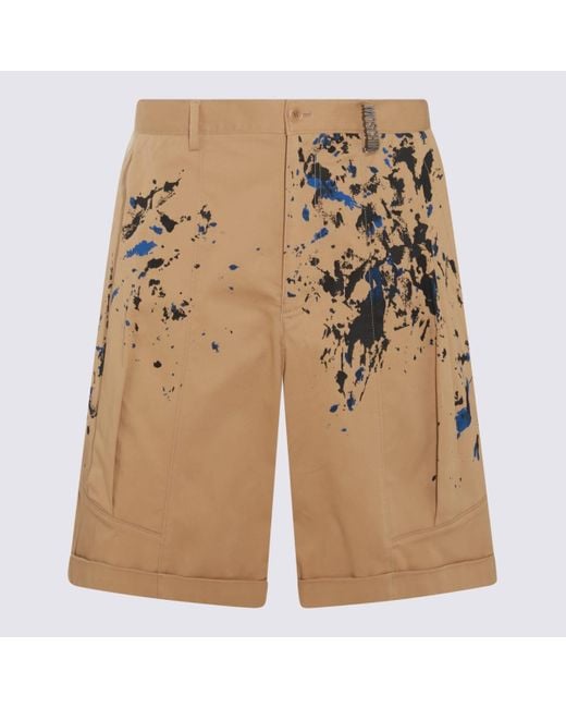 Moschino Natural Cotton Blend Shorts for men