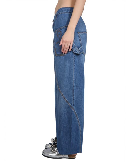 J.W. Anderson Blue Twisted Workwear Jeans