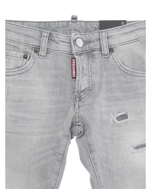DSquared² Gray Kids Jeans Cotton for men