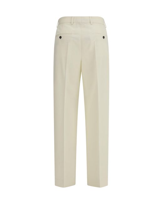 Totême Natural Straight-Leg Pants Polyester Trousers