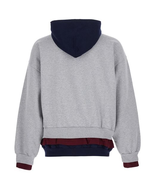 Balenciaga Gray Hoodie Cotton Blend Sweatshirts for men