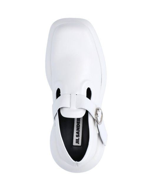 Jil Sander White Flat Shoes