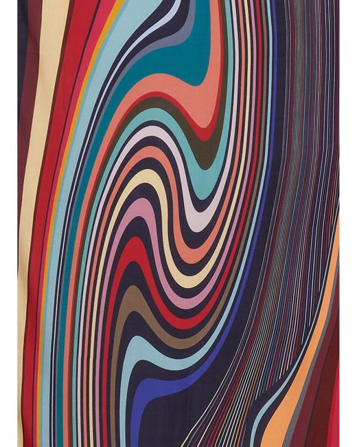 Paul Smith Como Swirl Scarf in Red | Lyst