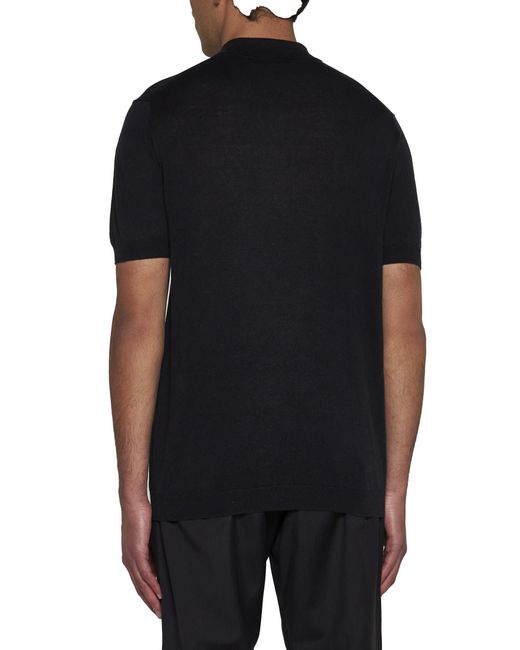 Low Brand Black Polo Shirt for men