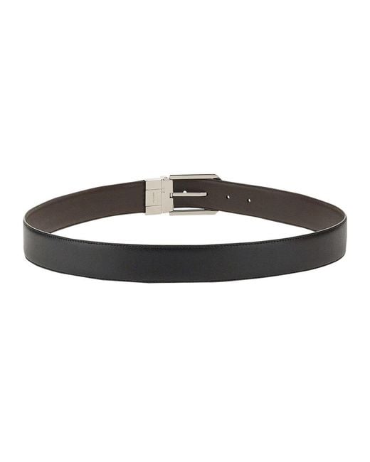 Zegna Black Belt Reversible Leather for men