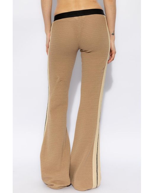 Palm Angels Natural Knit Trousers