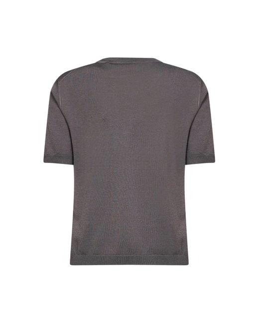 Blanca Vita Gray Viscose Blend Crewneck Sweater<Br