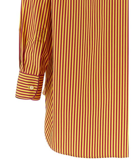 Etro Orange Striped Shirt