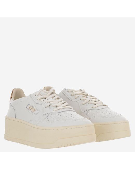 Autry White Lace Up Sneakers