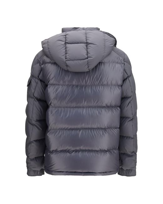 Moncler Gray Maya Short Padded Hooded Jacket for men