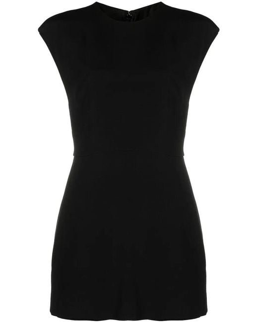 Valentino Black Round Neck Sleeveless Playsuit Clothing