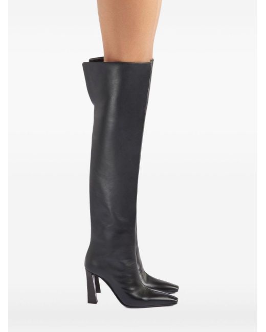 Giuseppe Zanotti Black Janiee Leather Heel Boots
