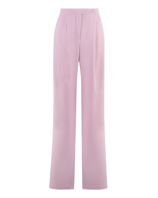 Pinko Pink Montano High-Waist Wide-Leg Trousers