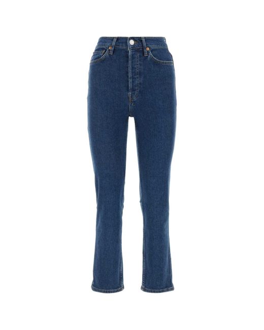 Re/done Blue Stretch Denim Jeans