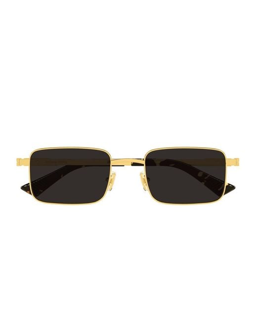 Bottega Veneta Brown Bv1469S Linea Ribbon Metallo Sunglasses