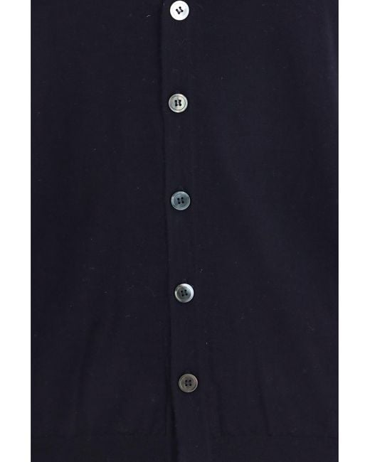Aragona Cashmere Blue Merino Wool Vest Ovis Aries Knitwear for men