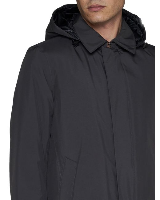 Herno Gray Raincoat for men