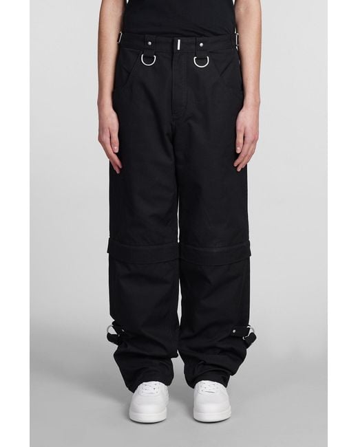Givenchy Black Cotton Cargo Trousers for men