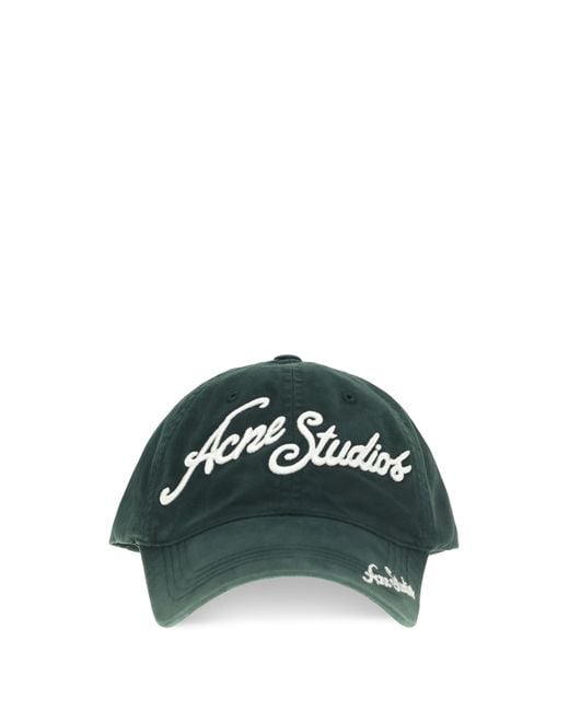 Acne Green Baseball Cap Cotton Hat