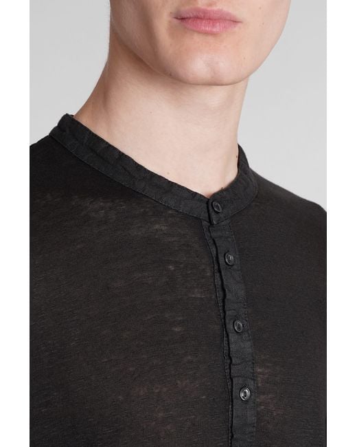 120% Lino Black T-Shirt for men