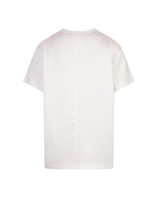 Fabiana Filippi White Cotton And Viscose T-Shirt