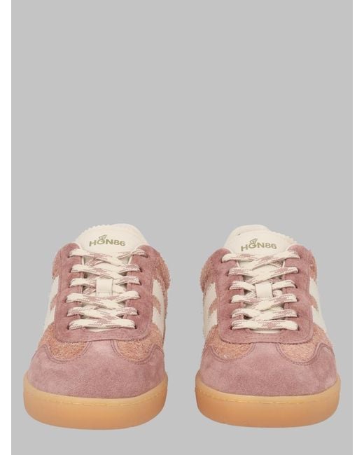 Hogan Pink Sneakers Cool Calfskin Trainers