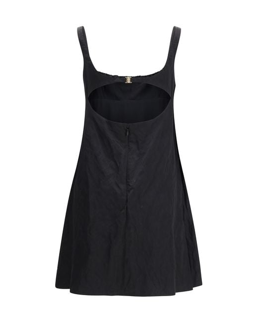 Chloé Black Mini Dress Washed Technical Satin