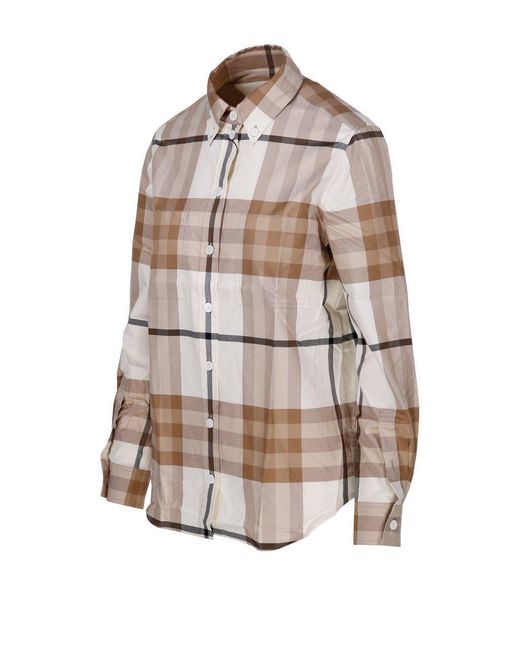 Burberry Natural Checked Long-sleeved Shirt