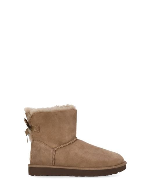Ugg Brown Mini Bailey Bow Ii Boots